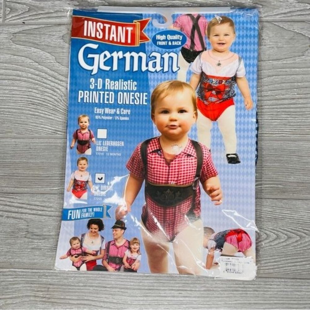Nwt instant German 3-d printed one piece 12m halloween costume dirndl cosplay